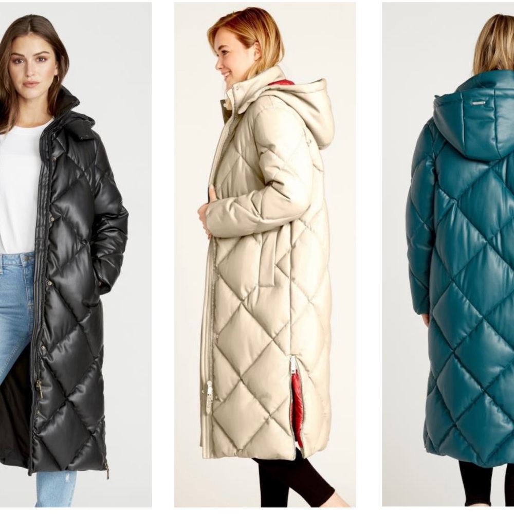 Rebecca Minkoff vegan leather down jacket